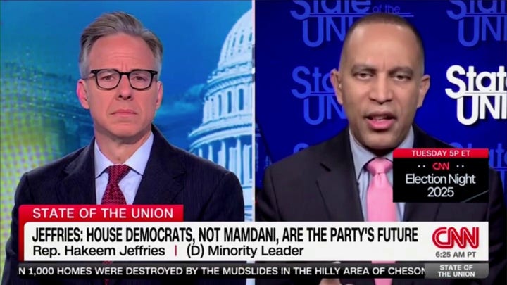 Jeffries says 'no' when asked if he sees Zohran Mamdani as future of the Democratic Party