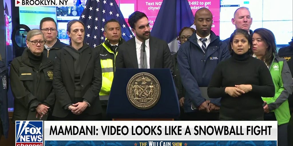 Mamdani claims snow attack on NYPD officers 'looks like a snowball fight'