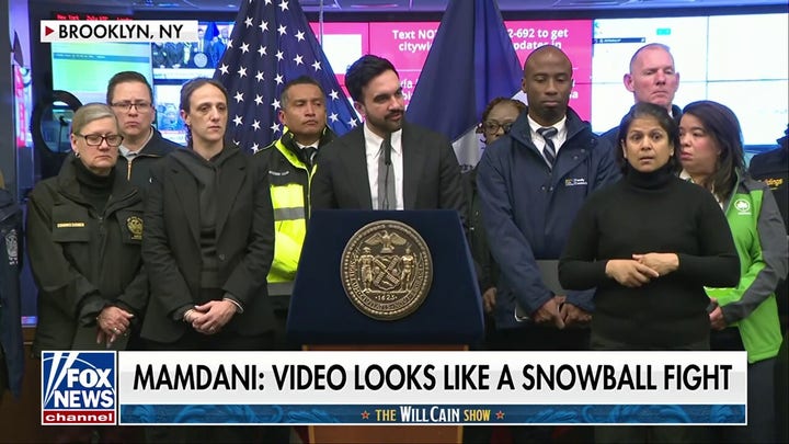Mamdani claims snow attack on NYPD officers 'looks like a snowball fight'