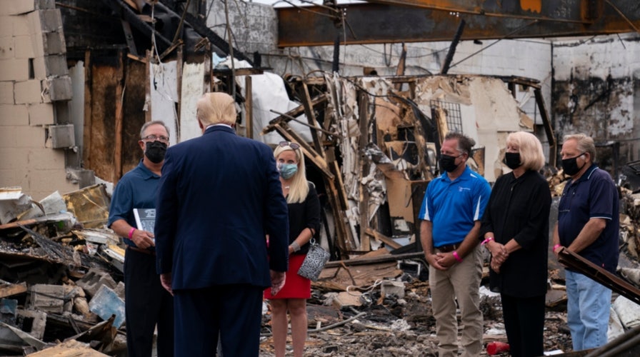 Trump visits Kenosha, gets up-close look at riot damage