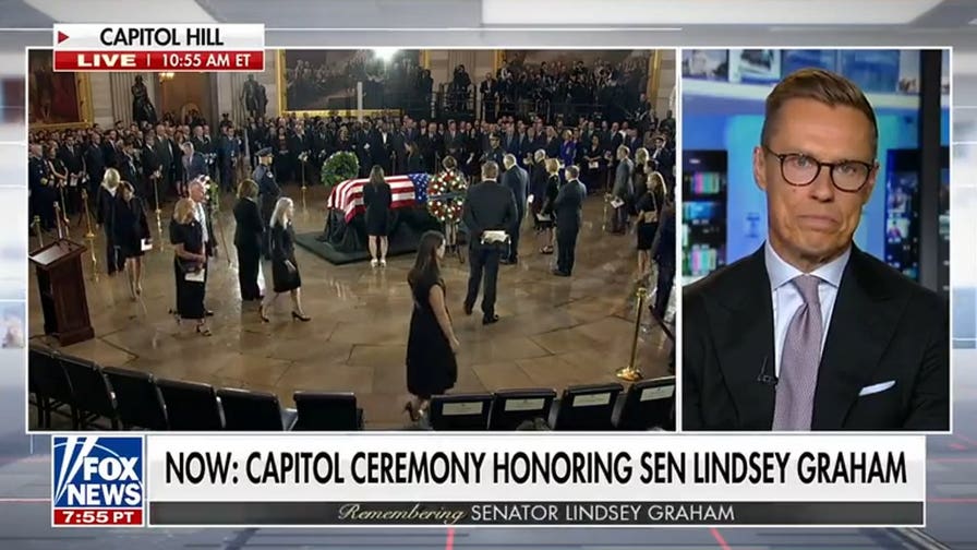 Finnish president pays tribute to Lindsey Graham