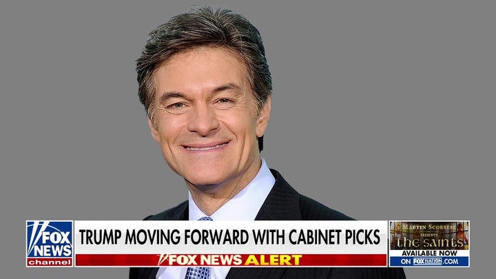  Trump wants Dr. Oz to be CMS administrator