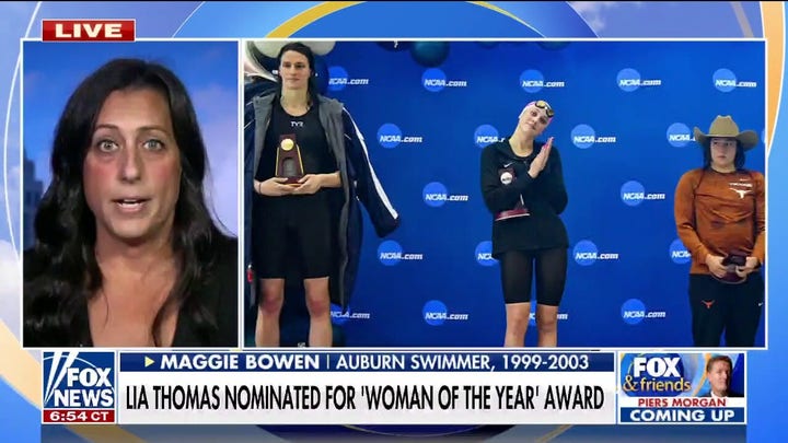 Former Auburn swimmer says Lia Thomas' 'Woman of the Year' nomination is 'disappointing'