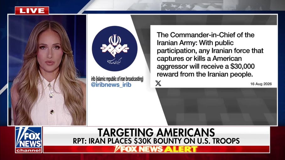 Iran reportedly places $30k bounty on US troops