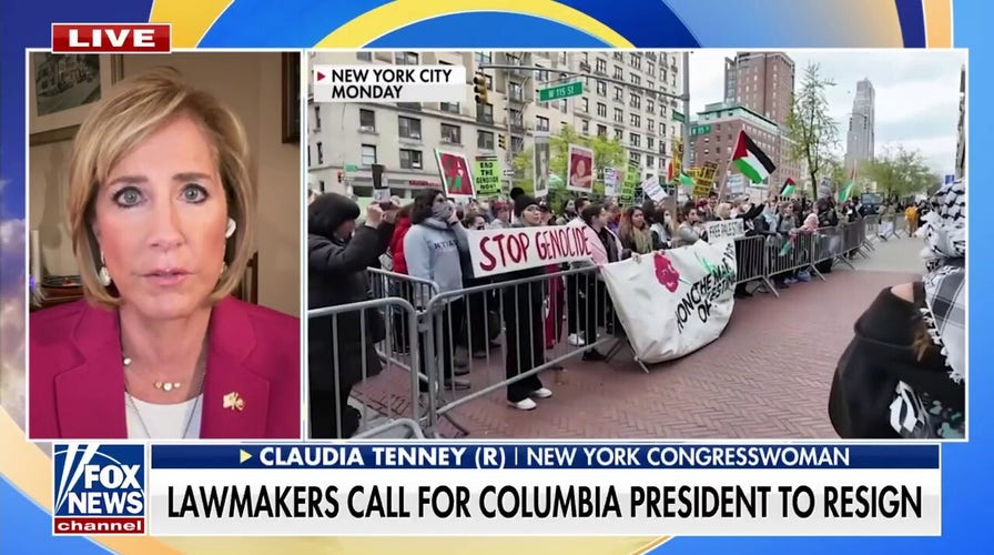 Columbia president facing bipartisan calls to resign over anti-Israel protests