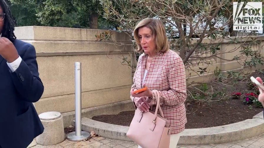 SEE IT: Pelosi silent when asked about her husband's hit-and-run charge, her vote to cut aid to Israel