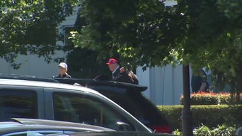 President Trump spotted leaving golf course with family