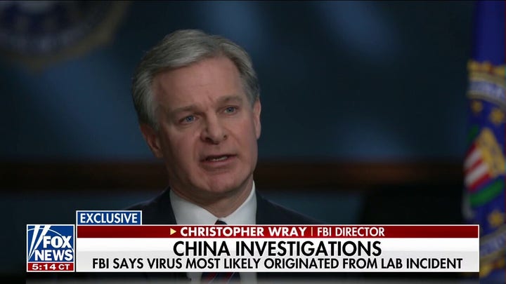 Christopher Wray: COVID-19 origins most likely caused by Chinese lab 'incident'