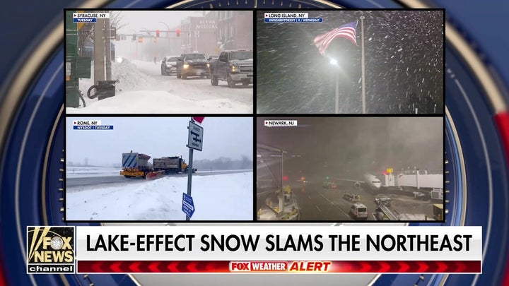 Treacherous travel amid heavy snow in Northeast