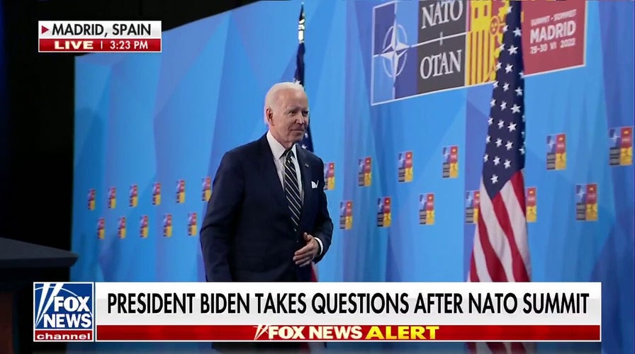 Biden says 'I'm outta here' to reporters during NATO summit Q&A