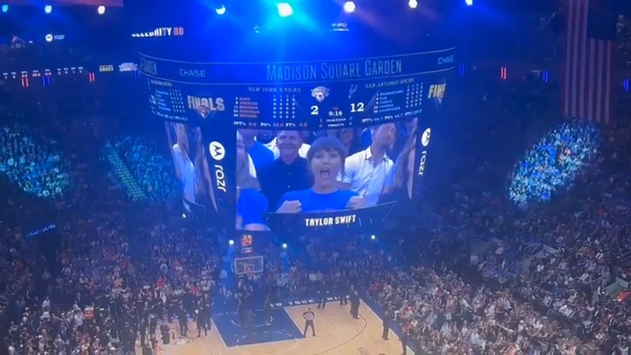 Taylor Swift introduced at Knicks-Spurs NBA Finals Game 4