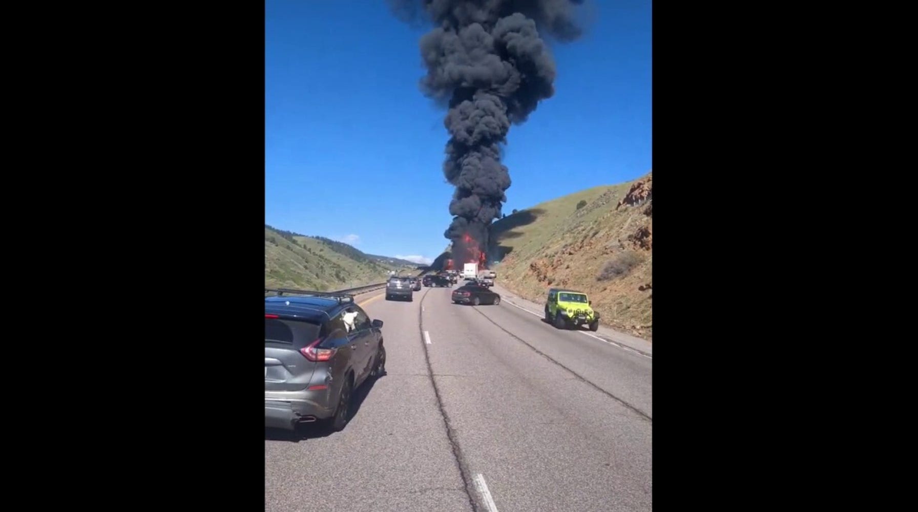 I-70 Inferno: Tanker Truck Erupts in Flames After Deadly Colorado Crash