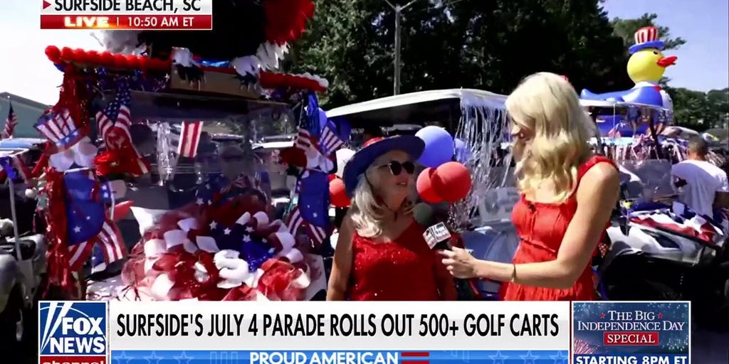 July 4 parade-goers sporting patriotic golf carts are ‘proud to be American’