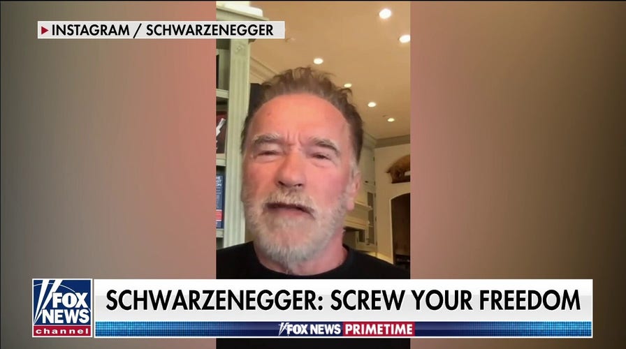 Arnold Schwarzenegger tells mask critics 'screw your freedoms'