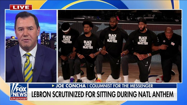 Joe Concha blasts LeBron James for sitting during national anthem: 'No respect for our military'