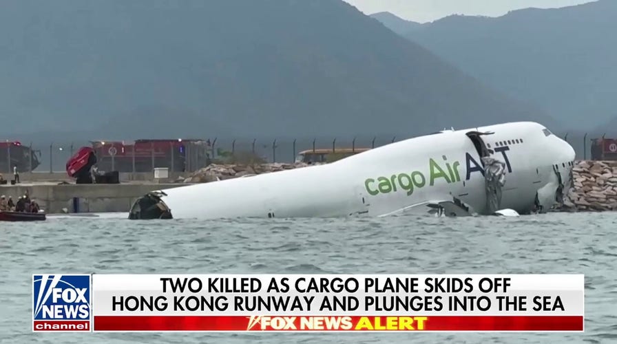 2 killed after cargo plane in Hong Kong veers off runway | Fox News