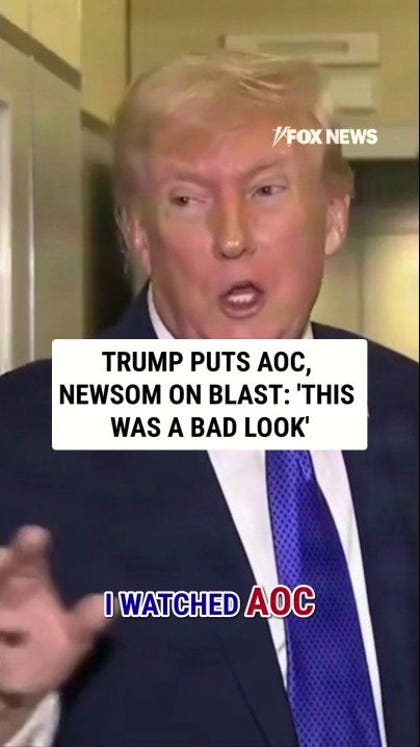 Trump puts AOC, Newsom ON BLAST: 'This was not a good look'