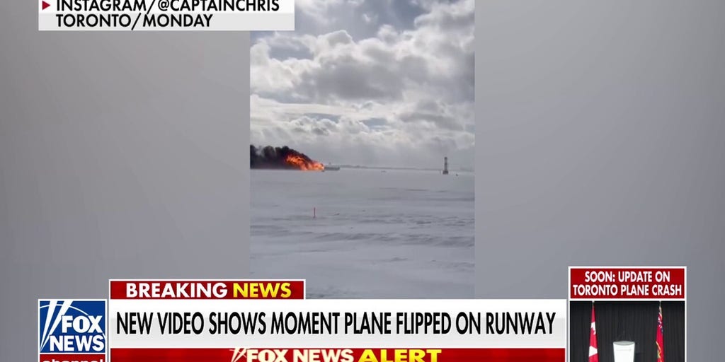 New video shows moment Delta plane crash-landed, flipped over in Toronto