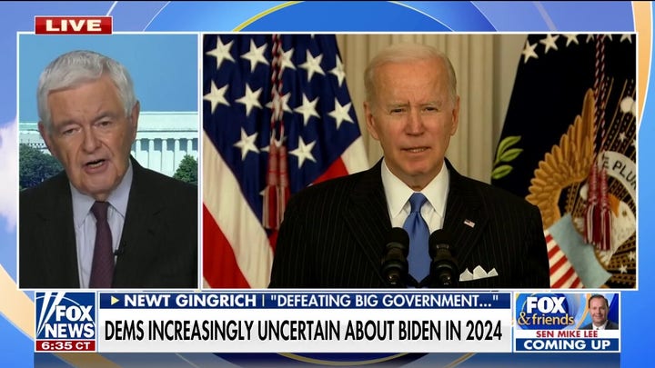 Newt Gingrich on midterms: 'You are not going to win this year standing with Joe Biden'