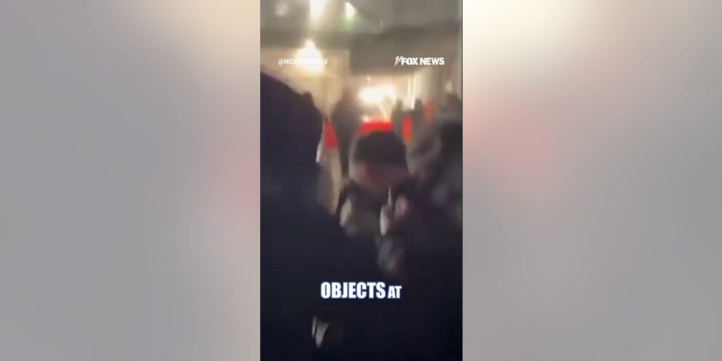 Anti-ICE rioters throw rocks, lumber at at agents