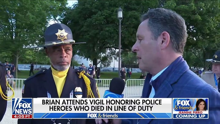 Brian Kilmeade attends vigil for fallen police officers