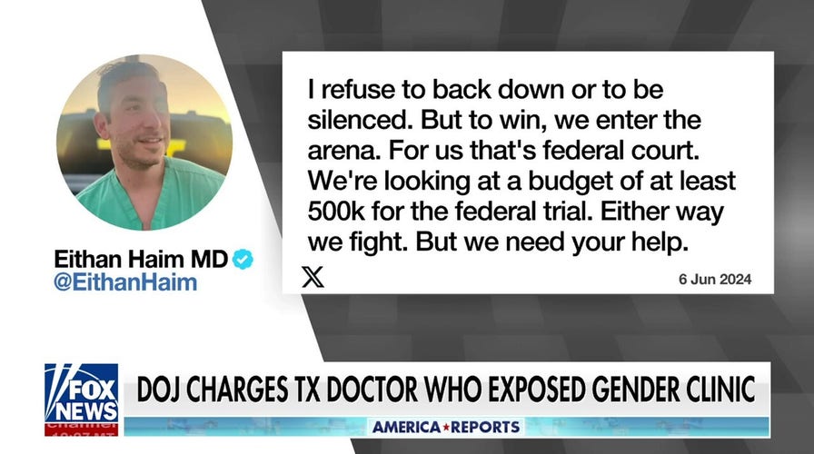 DOJ charges Texas doctor who exposed gender surgery clinic