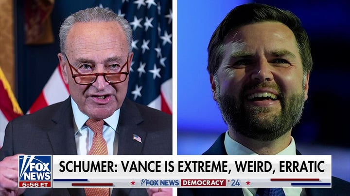Sen. Schumer slams JD Vance as 'extreme,' 'weird': 'Best thing' he did for the Democrats