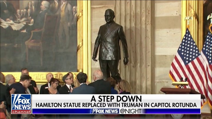 Hamilton statue replaced with Truman in Capitol Rotunda 