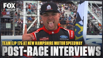 Layne Riggs and Tyler Ankrum after Team EJP from New Hampshire Motor Speedway 🎤