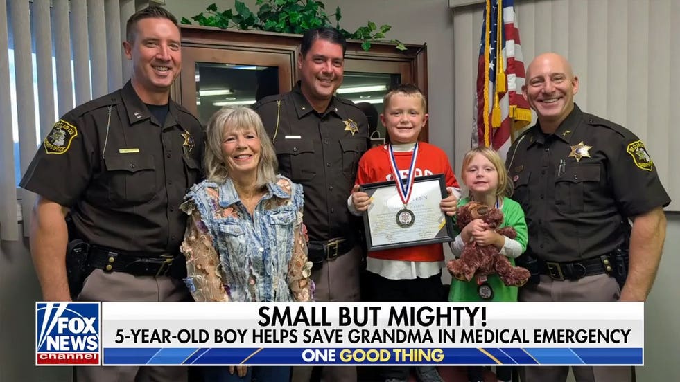 5-year-old boy honored for helping save grandmother in medical emergency