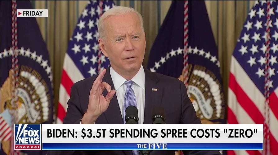 Biden claims $3.5 trillion spending spree costs 'zero'