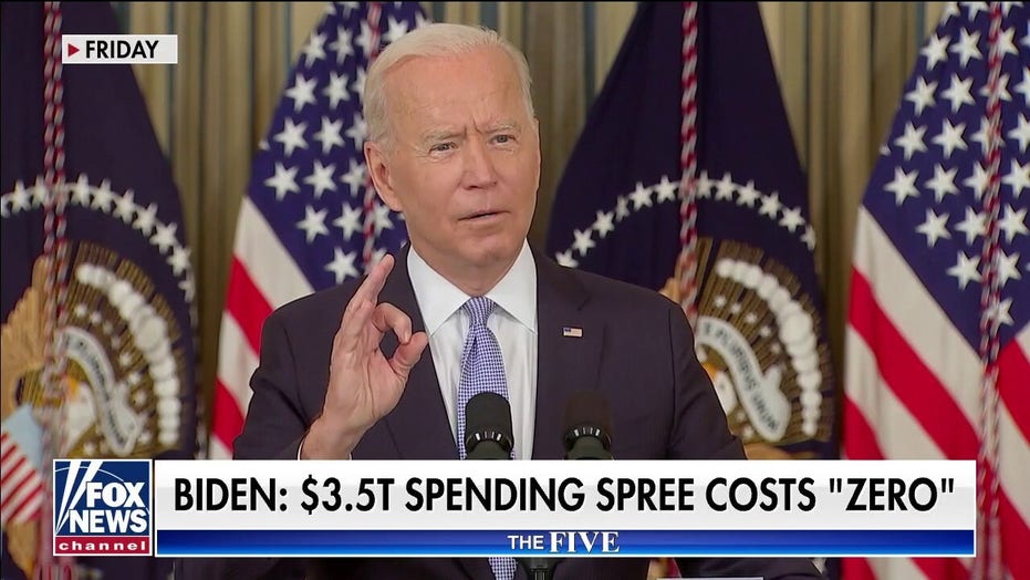 Dana Perino reacts to Biden's claim that his $  3.5 trillion dollar spending bill would cost nothing