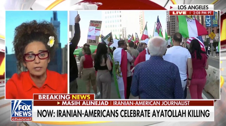 Iranian-Americans FLOOD streets of Los Angeles aft  Khamenei's death