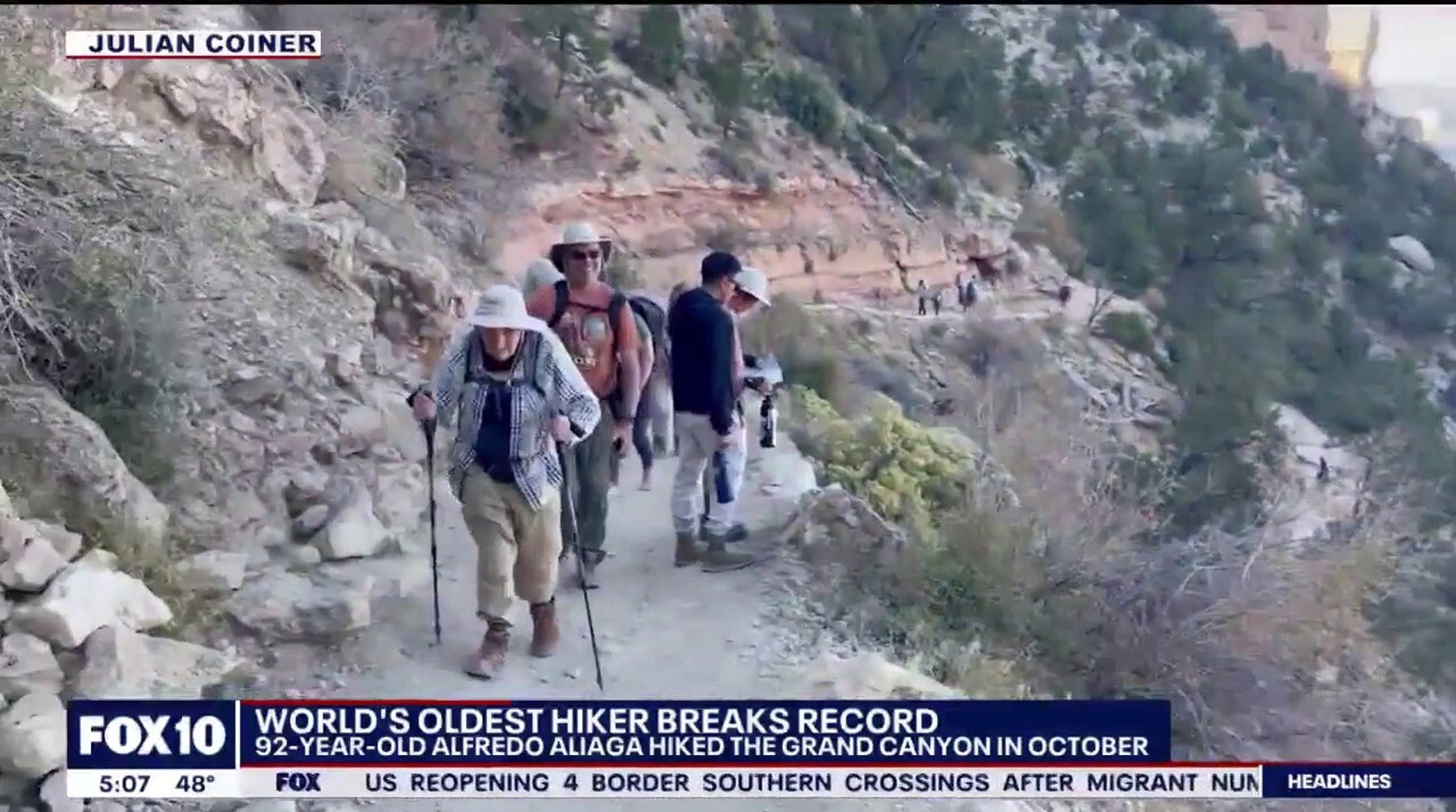 Oldest Person to Cross Grand Canyon Sets Guinness World Record