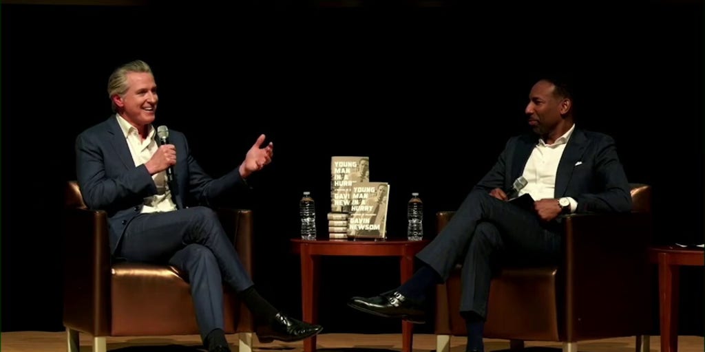 Gov. Newsom facing blowback over 'racist' clip during Georgia book tour stop