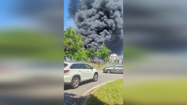 Devastating Georgia plastics plant fire caught on camera