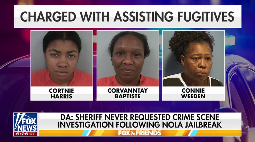 Woman arrested for aiding New Orleans jailbreak as 5 still on loose