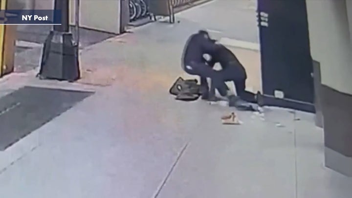 Caught on camera: Good Samaritan pummeled by homeless man