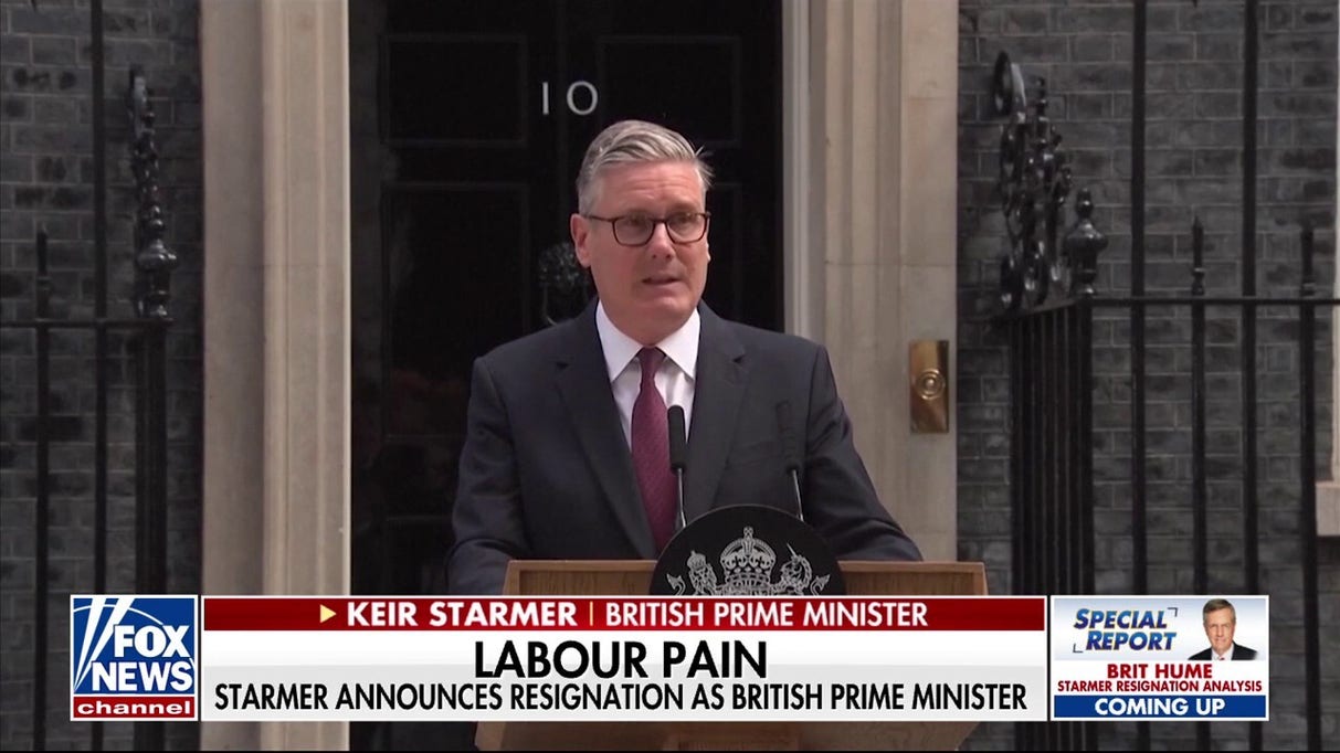 British Prime Minister Keir Starmer says he will resign amid political turmoil