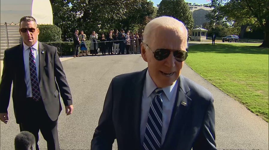 Biden tells reporter 'Count, kid, count' after she questions number of candidates campaigning with him