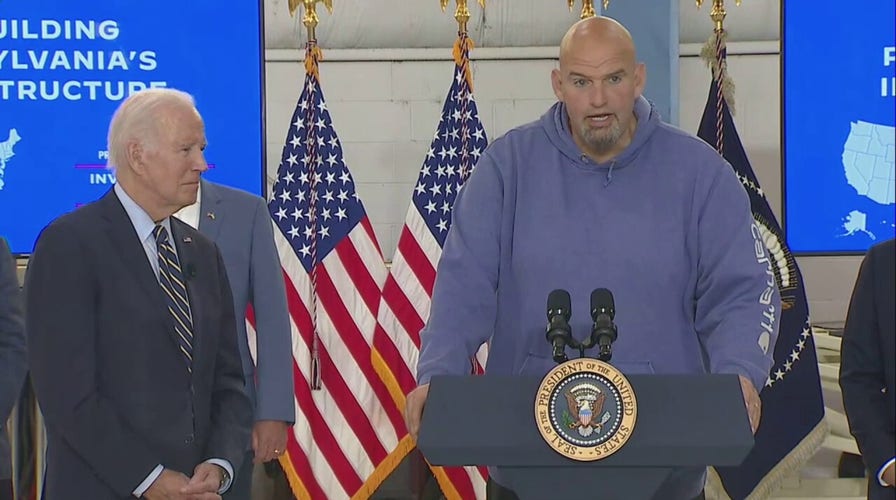 Fetterman Stumbles Through Remarks With Biden, PA Officials While ...