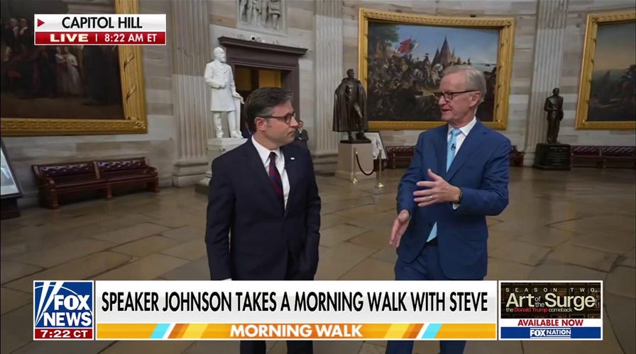 ‘He works 24/7’: Speaker Johnson opens up on Trump, gives Capitol tour