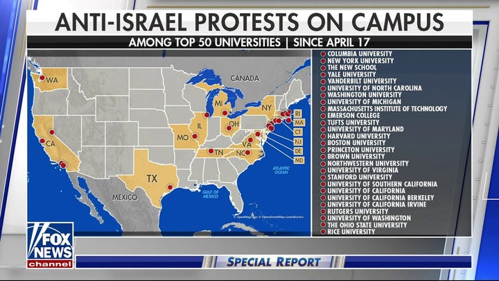 US colleges face unrest as anti-Israel protests spread