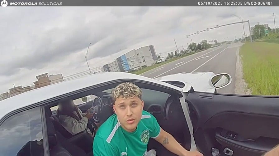 Police bodycam footage shows arrest of man who allegedly posed as a high school student