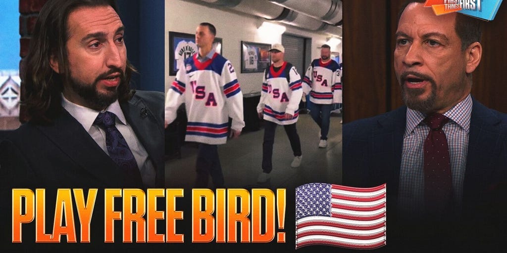 USA Baseball walks in sporting Team USA Hockey jerseys ahead of World Baseball Classic Final vs. Venezuela | First Things First