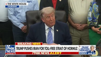 Trump pushes Iran for toll-free Strait of Hormuz