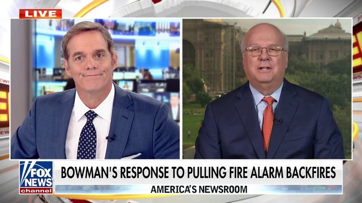 Karl Rove reacts to Bowman's fire alarm response backfiring: 'It is a mess'