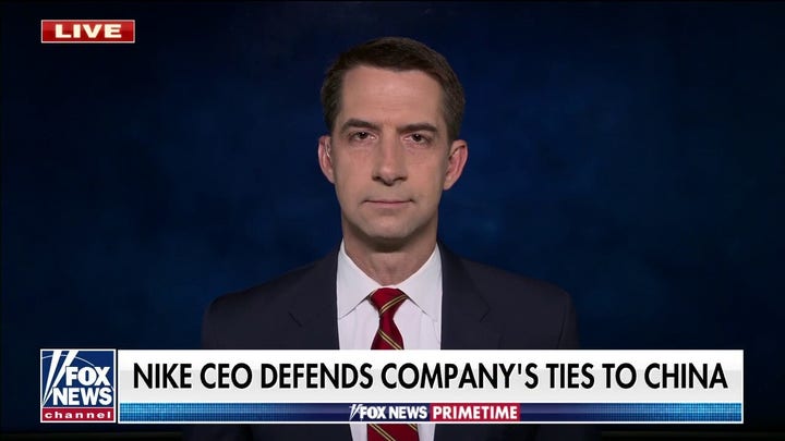 Sen. Cotton: Nike's message towards genocide in China is 'Just Do It'