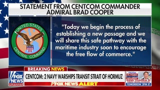 CENTCOM: Two Navy warships transit Strait of Hormuz