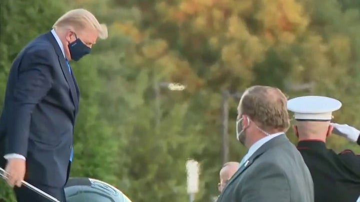 President Trump touches down at Walter Reed after COVID diagnosis